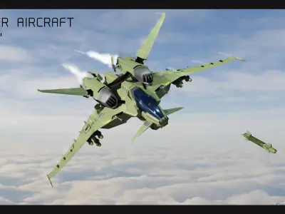 LOW POLY AIRCRAFT - VIPER  Low-poly 3D model