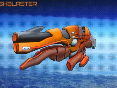 PolyGuardian MeshBlaster Free low-poly 3D model