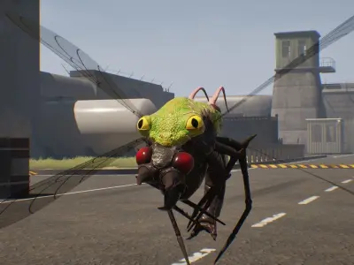 Monster Beetle Creature Low-poly 3D model