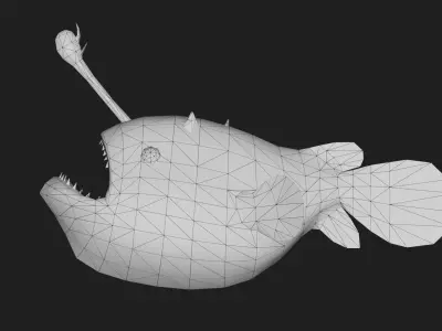 Monkfish Low-poly 3D model