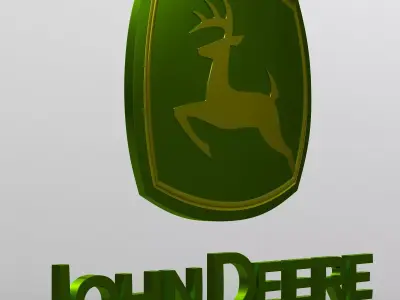 john deere logo 3D model