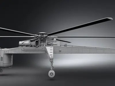 S64 Skycrane scale model 3D print model