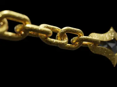 Chained Blades Low-poly 3D model