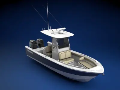Everglades 273 Sport Fishing Boat Low-poly 3D model