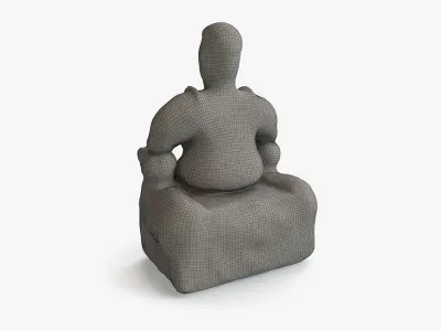 Cybele Mother Goddess Low-poly 3D model