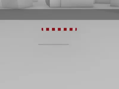 Construction Barrier Version 1 600-31 100x1200mm Low-poly 3D model