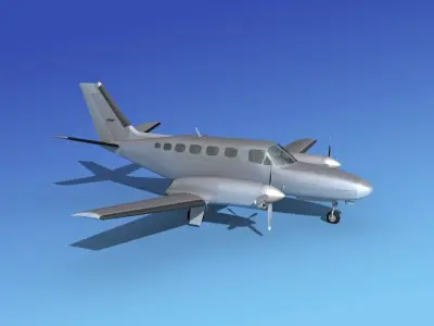 Cessna 441 II Conquest Bare Metal 3D model