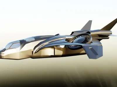 Marvel Quinjet Low-poly 3D model