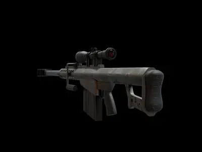 BARETT M82A1 MODEL Free low-poly 3D model