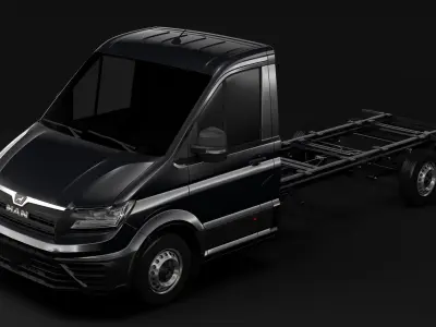 MAN TGE Chassi SingleCab L2 2017 3D model