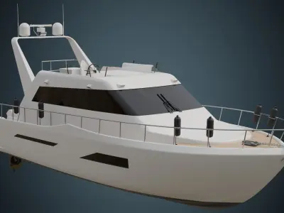 Motor Yacht 1A Low-poly 3D model
