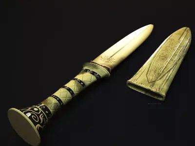 Tutankamon dagger 3D model
