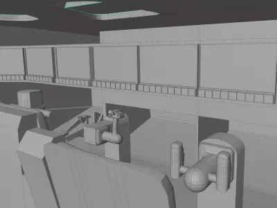 M1E3 Abrams X Tank - Interior Cockpit - Game Ready - NEW 2026 Low-poly 3D model