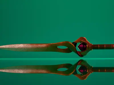 Medieval Fantasy Sword - Game Ready PBR Low-poly 3D model