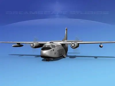 Fairchild C-123B Provider USAF 2 3D model