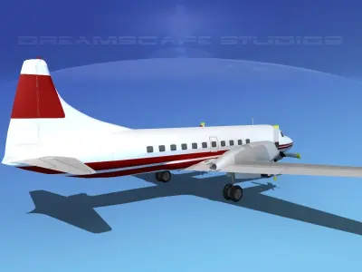 Convair CV-580 Corporate 9 3D model