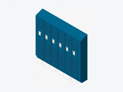 Locker Multi - Metal - Locka - Sports Low-poly 3D model