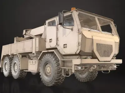 Military Truck V2 - Wrecker Low-poly 3D model