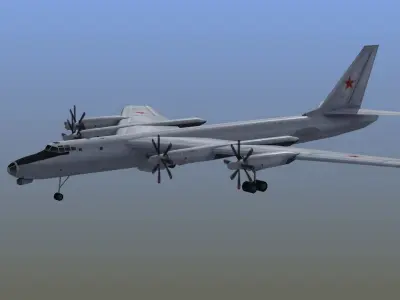 Bear F Aircraft Low-poly 3D model