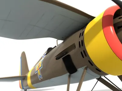 Very simple PZL P11c Romanian Air Force 3D model