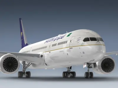 Saudi Arabian Airlines Fleet 3D model