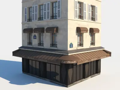 Corner paris building 3D model