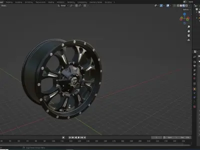 Fuel Krank Wheel Matte Black F150 Raptor 3D model