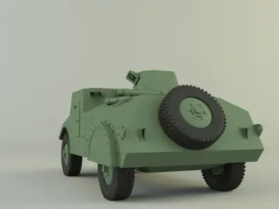 Morris 2 military Vehicle 3D model