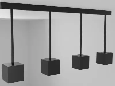 Ceiling lamp Free 3D model 12