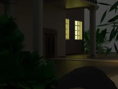 Street house Free low-poly 3D model