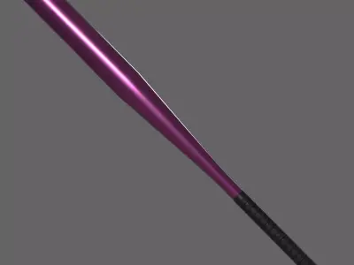PBR Baseball Bat Pink Low-poly 3D model