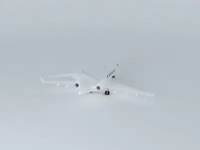 Template Bombardier BD 100 Challenger 300 FIXED SIZE 3D model