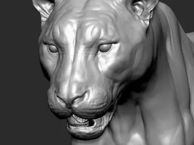 Tiger VFX ULTRA Cinematic Realistic Zbrush Sculpt 1 3D model