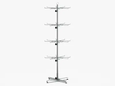 Spinning Rack Type 01 Metal Black and White 3D model