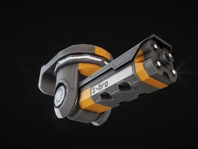 Surveillance camera S-bro Low-poly 3D model