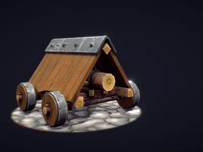 Battering ram Free low-poly 3D model