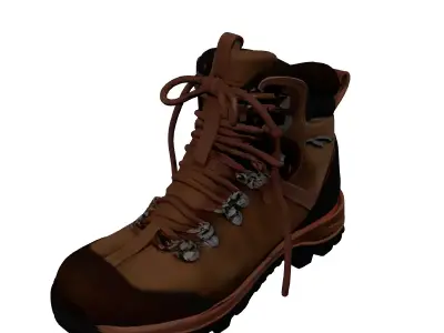 Realistic Outdoor Hiking Boot 3D Model 3D model