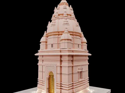 Hindu Temple Low-poly 3D model
