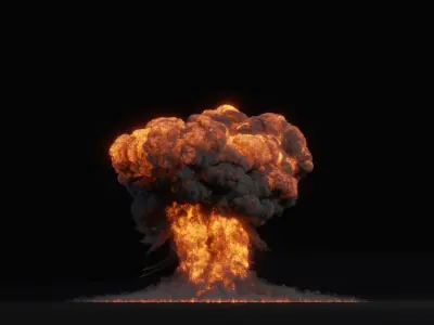 3D Gasoline Explosion 3D model