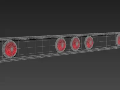 Truck Back Cab Plate 3 3D model