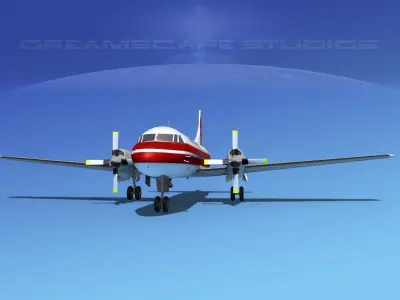 Convair CV-580 Lincoln Airways 3D model