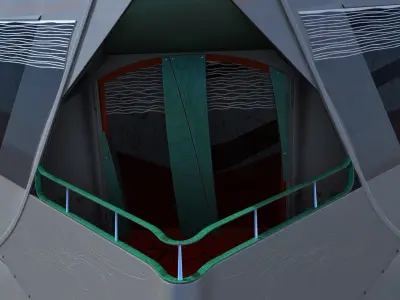 Ziggurat building 3D model