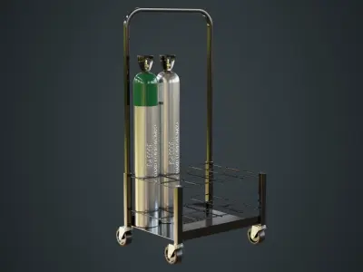 Gas Cylinder 3B Low-poly 3D model