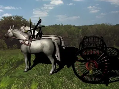 Chinese war chariot 770BC 3D model