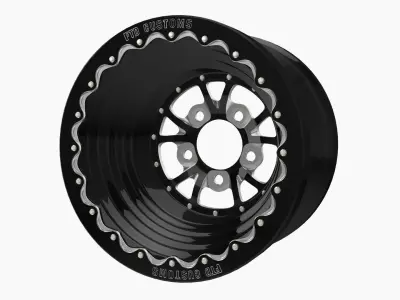 FTD Customs DBL 16x16 drag rear wheel Low-poly 3D model