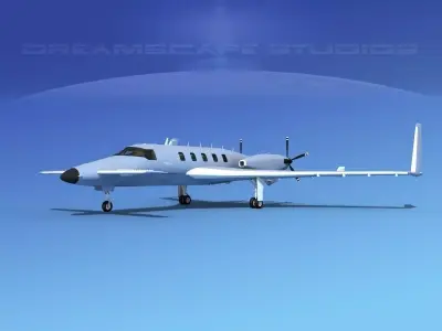 Beechcraft Starship 2000 T00 3D model