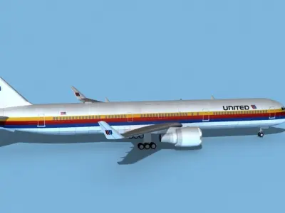 Boeing 767-400 United Airlines 1 3D model