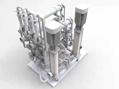 industrial osmosis unit 3D model