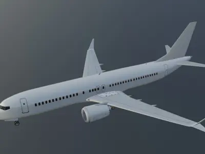 Boeing 737 Max 8 low poly 3D Model Low-poly 3D model