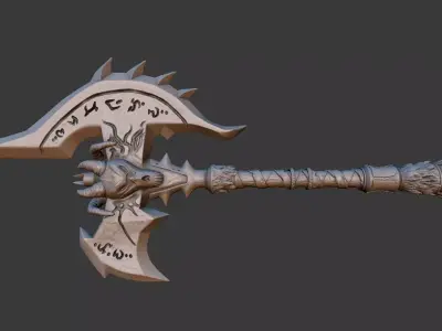 Shadowmourne Axe Low-poly 3D model